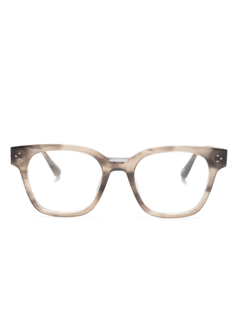 Linda Farrow Sanchez Square-frame Glasses In Brown