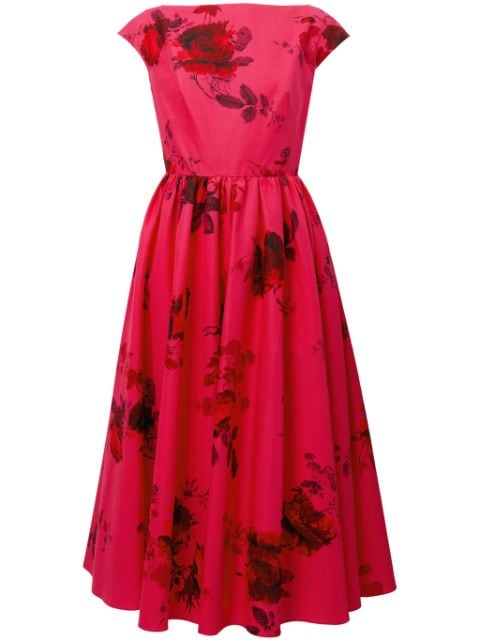 ERDEM floral-print cotton midi dress