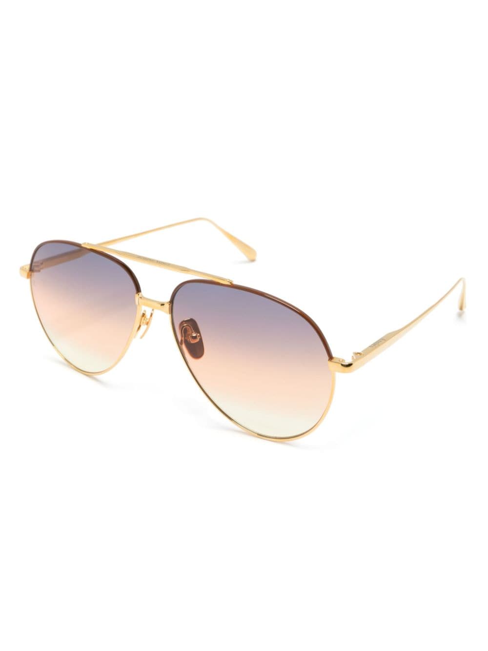 LINDA FARROW MARCELO PILOT-FRAME SUNGLASSES 