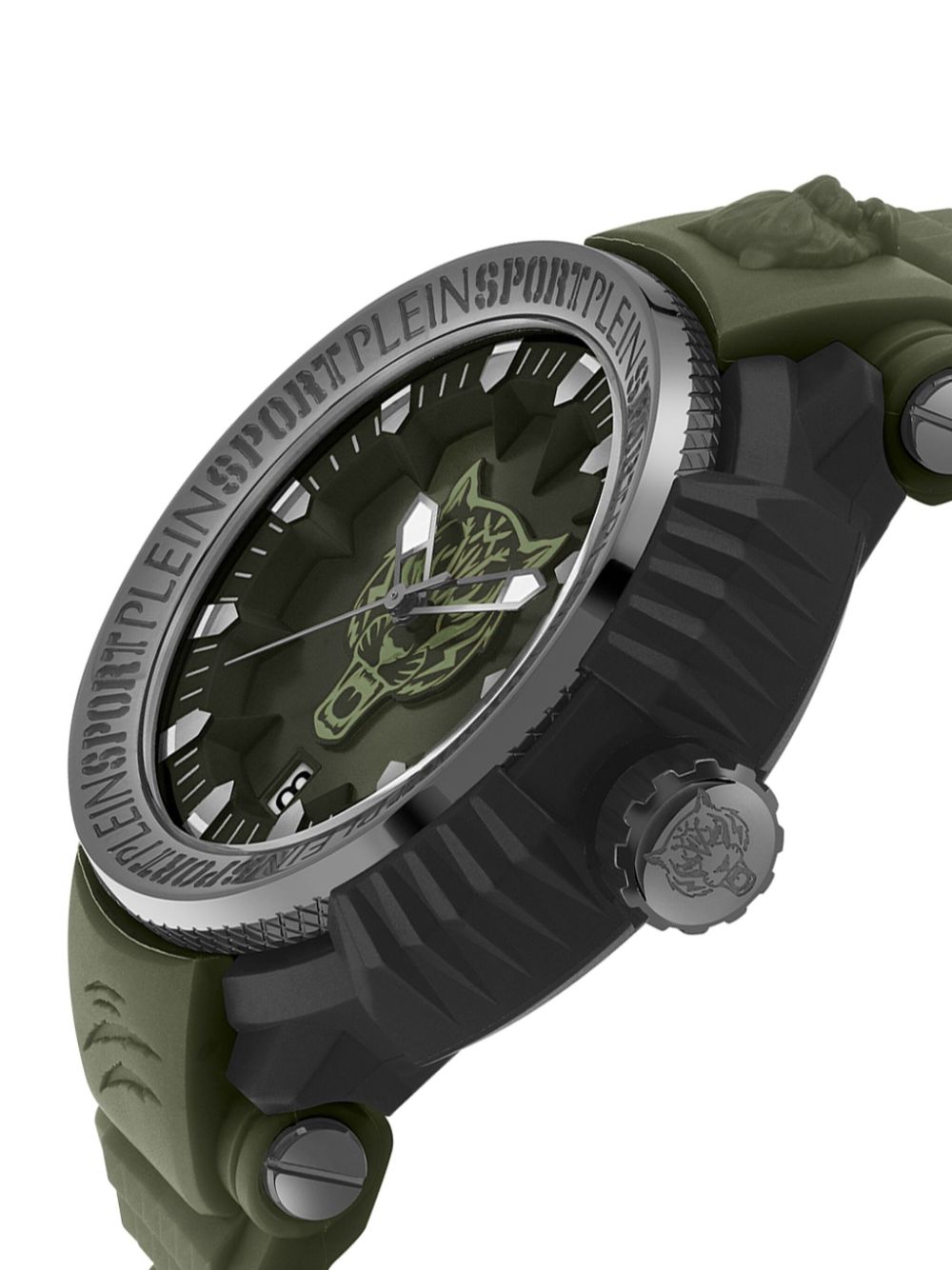 Plein Sport Tiger Power horloge 45 mm - Groen