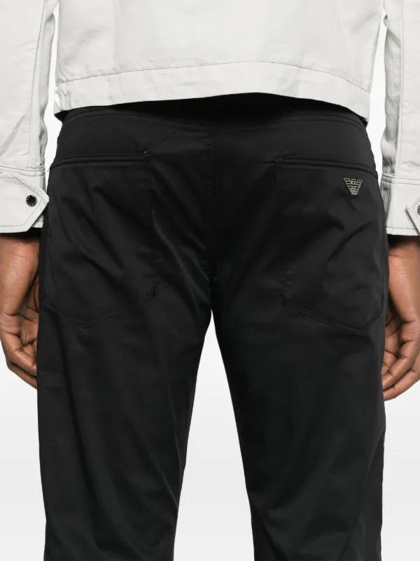 Emporio Armani mid rise straight leg Chinos Farfetch