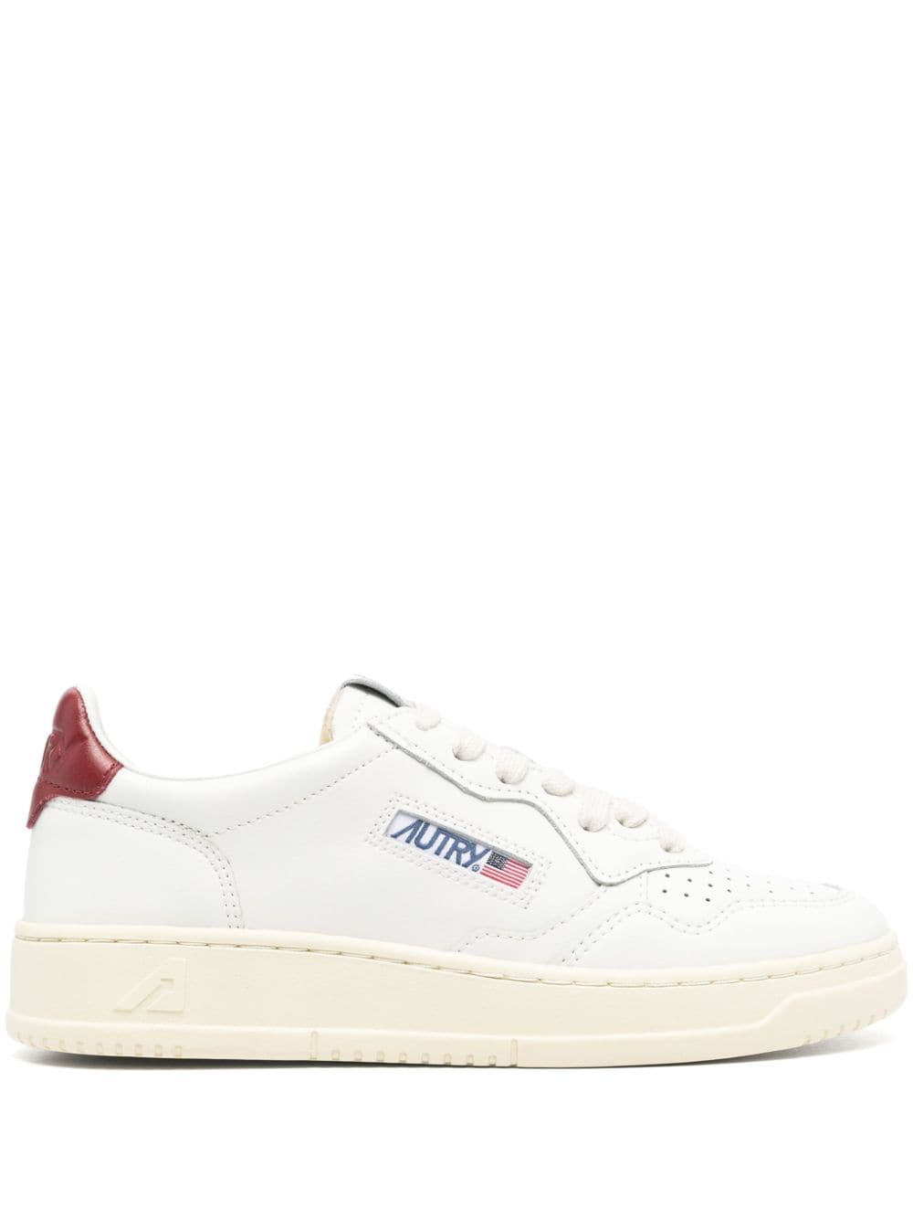 Autry Medalist Leather Sneakers In White