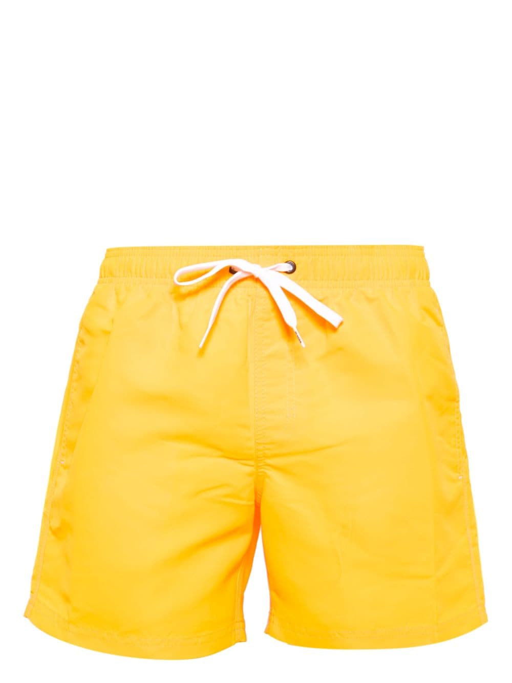 Sundek Stripe-detail Swim Shorts In Yellow