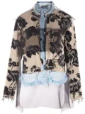 Undercover layered jacquard blazer - Neutrals