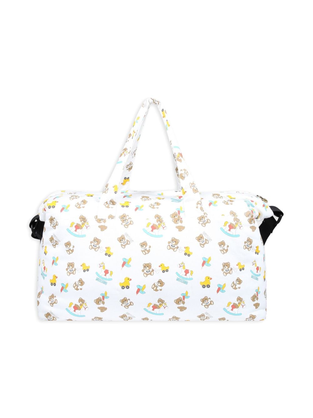Shop Moschino Teddy Bear-print Cotton Changing Bag In White