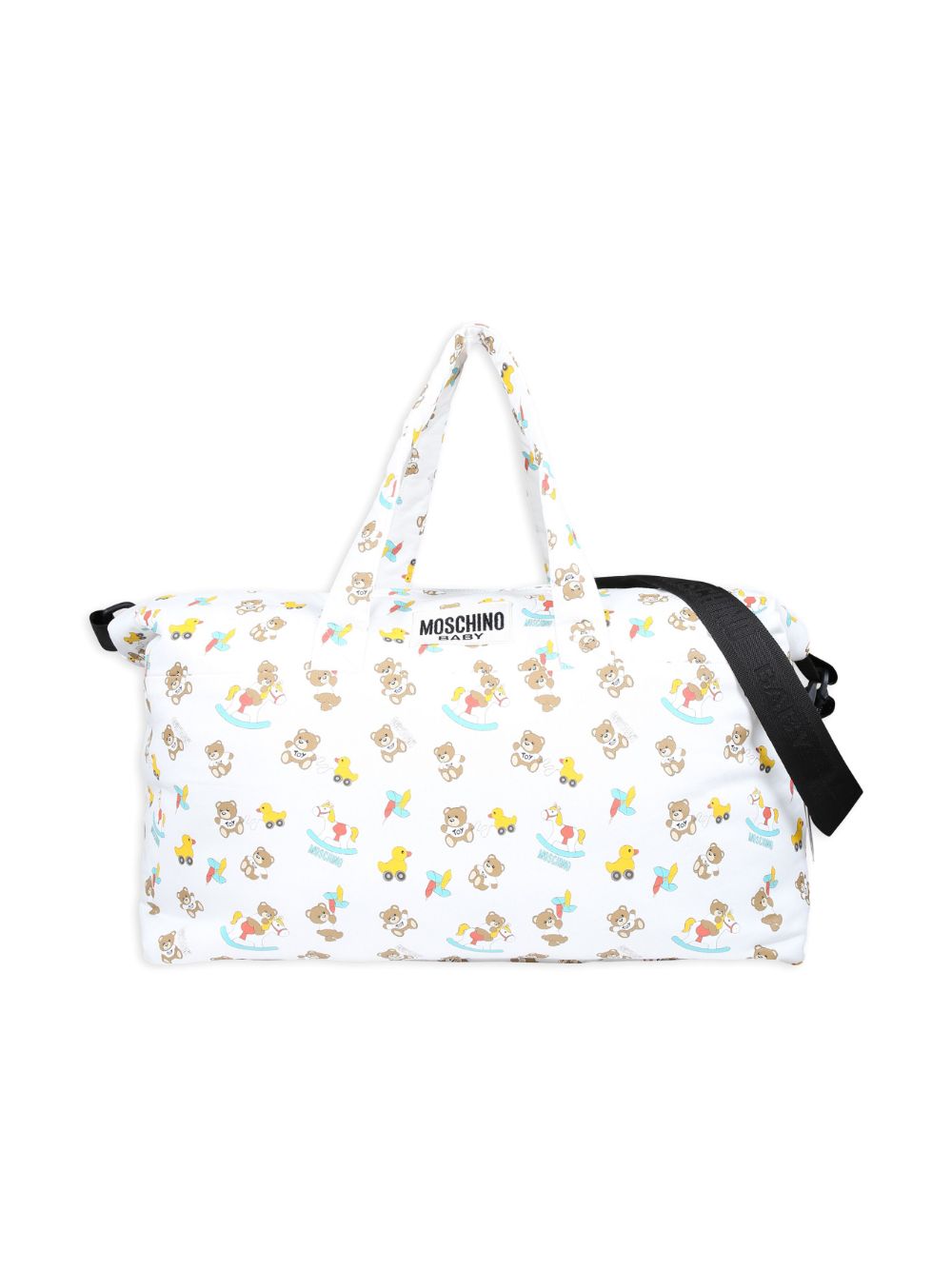 Moschino Teddy Bear-print Cotton Changing Bag In White