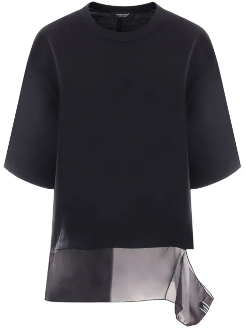 Undercover sheer-panelling drop-shoulder T-shirt