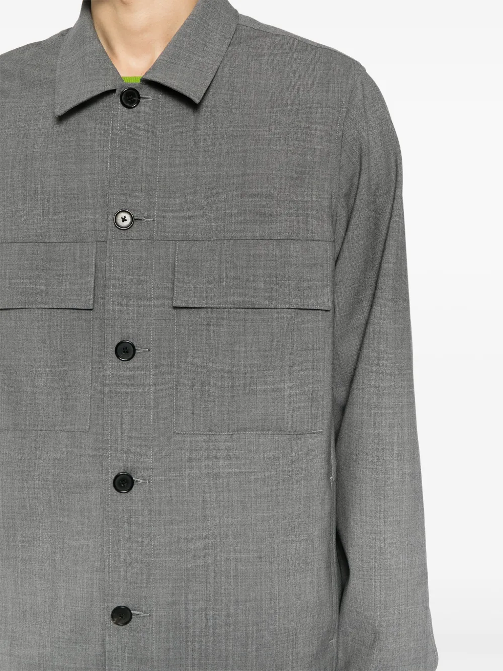 Paul Smith Wollen overhemd Grijs
