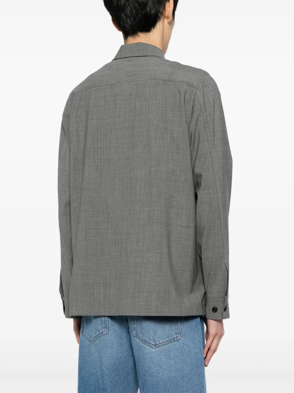 Paul Smith Wollen overhemd Grijs