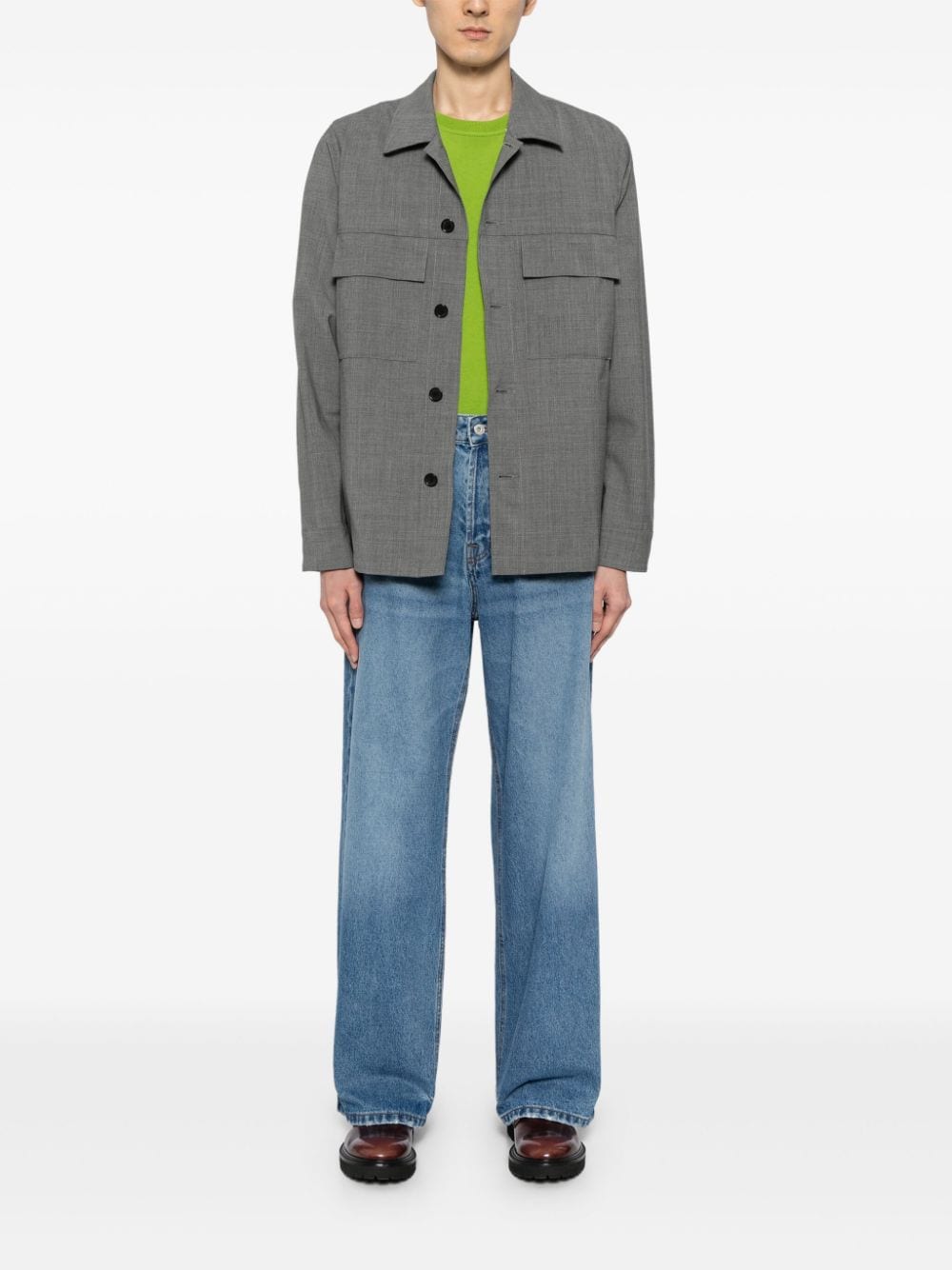 Paul Smith long-sleeves wool shirt - Grijs