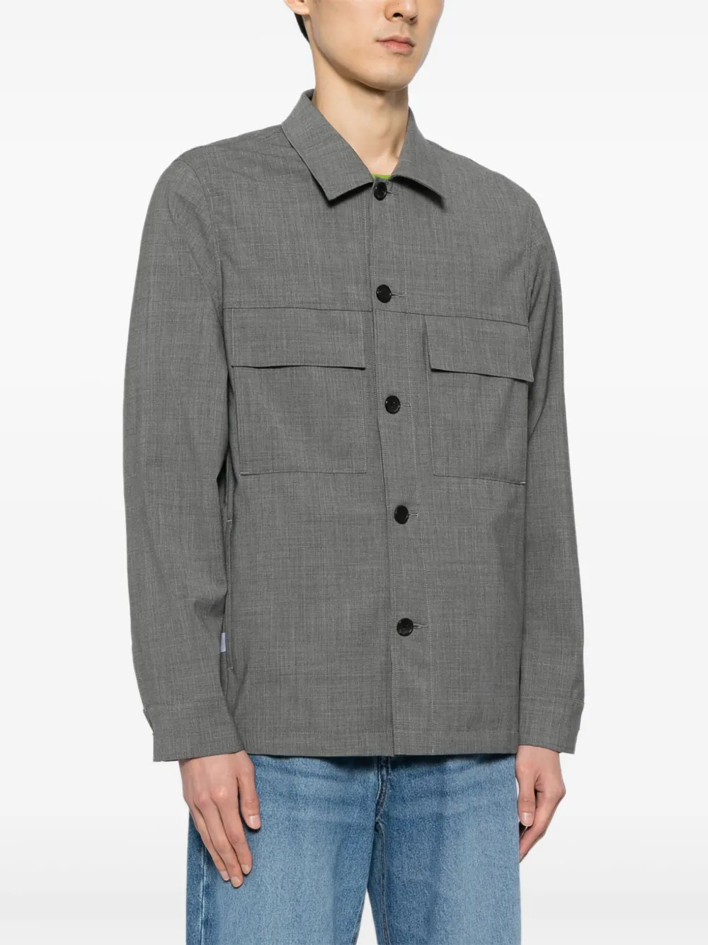 Paul Smith Wollen overhemd Grijs
