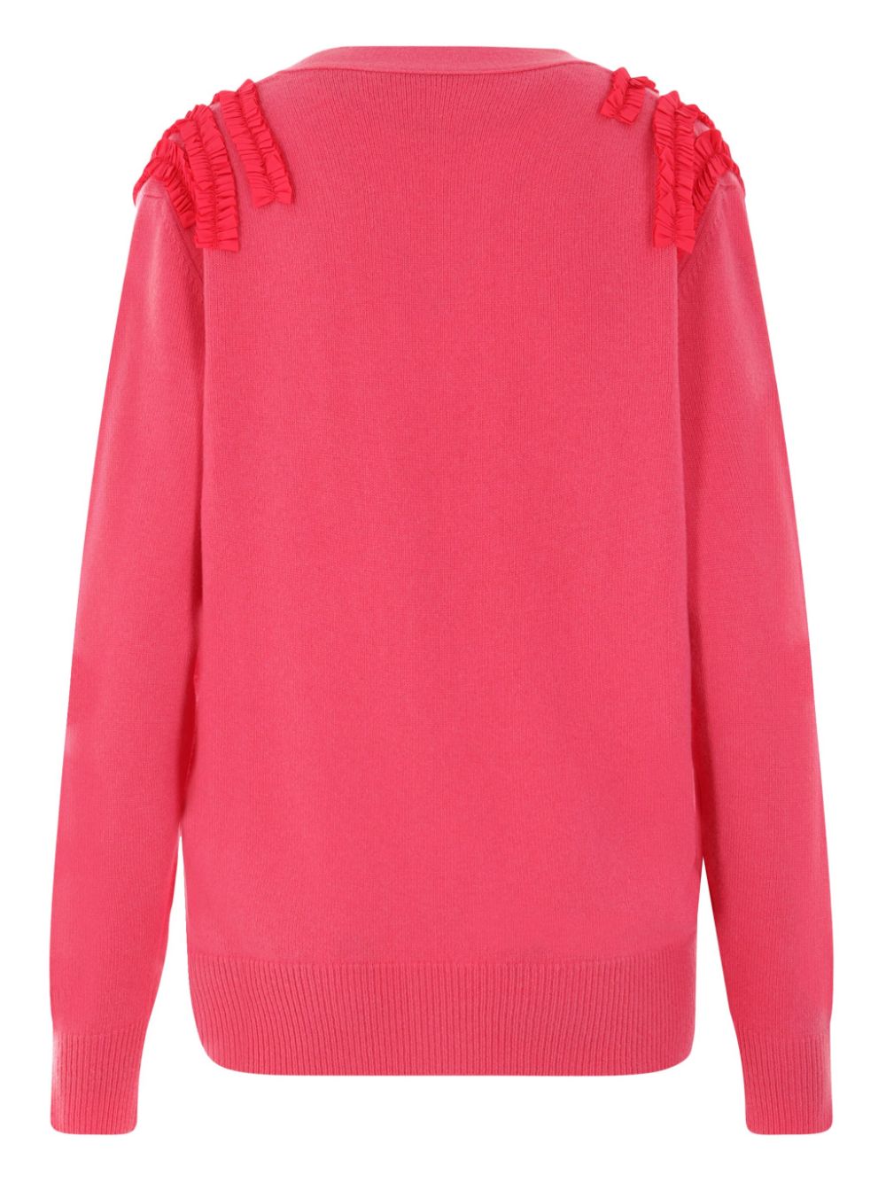 Shop Molly Goddard Sally Frilled Cardigan In Pink