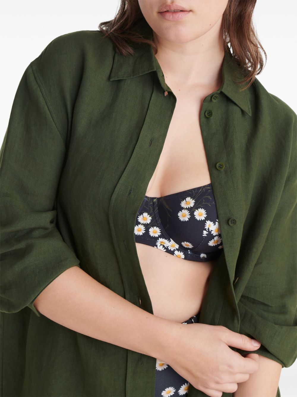 Shop Eres Mignonette Long-sleeve Shirt In Green