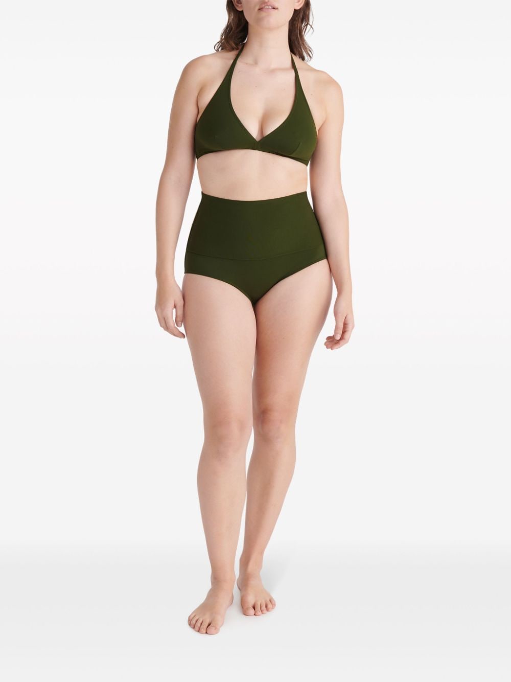 Shop Eres Gredin High-waisted Bikini Bottoms In Green