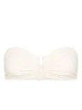 ERES ribbed bandeau bikini top - White