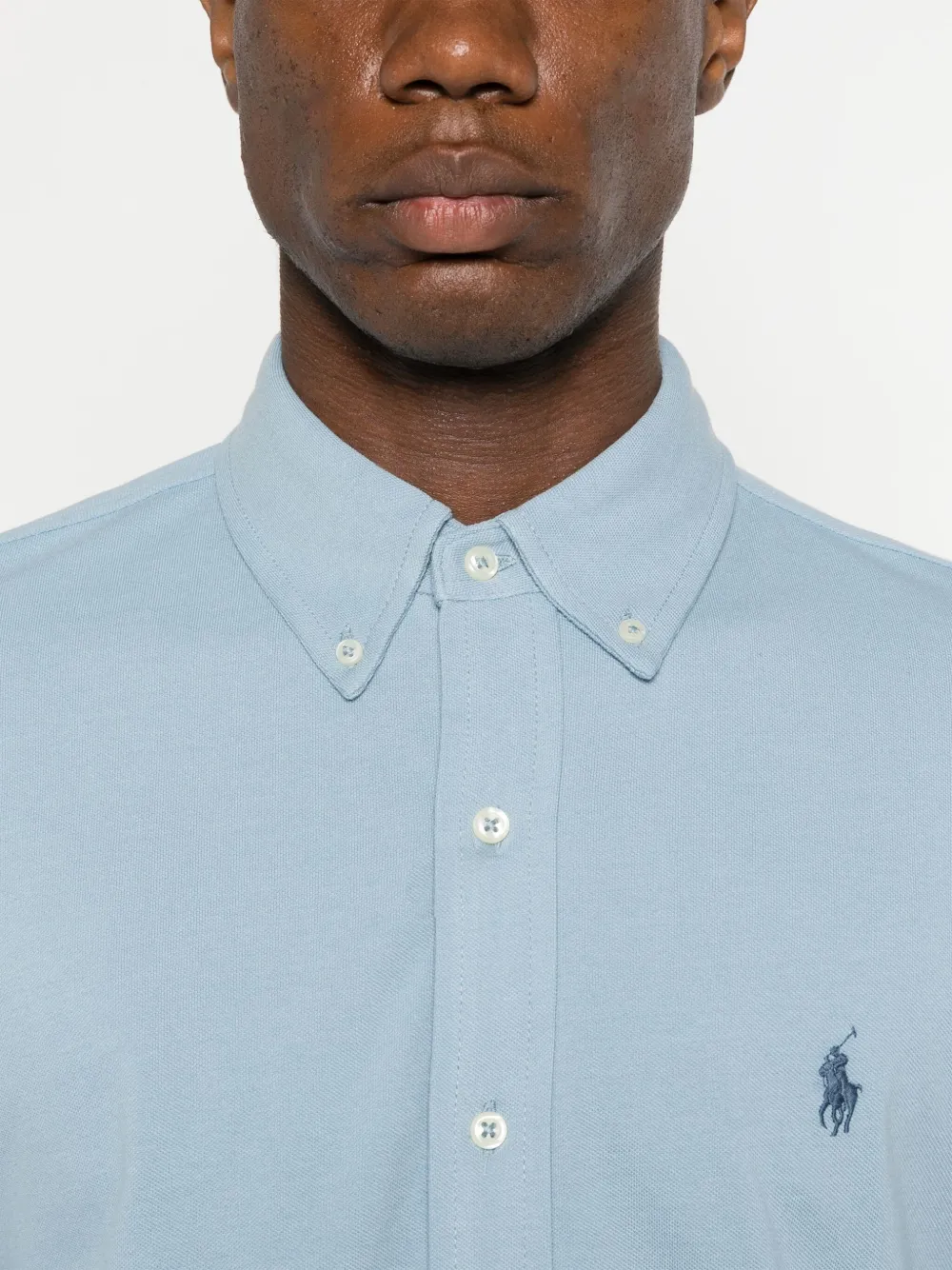 Polo Ralph Lauren Katoenen overhemd met borduurwerk Blauw