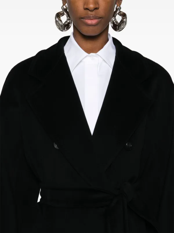 Max Mara Madame Belted Coat | Black | FARFETCH