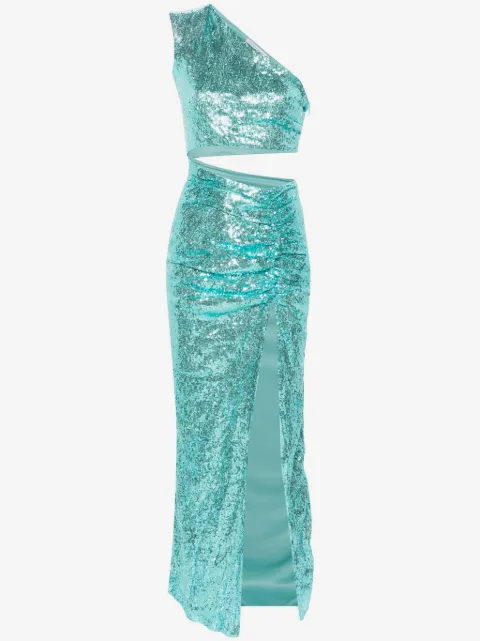Amen cut-out sequined maxi dress