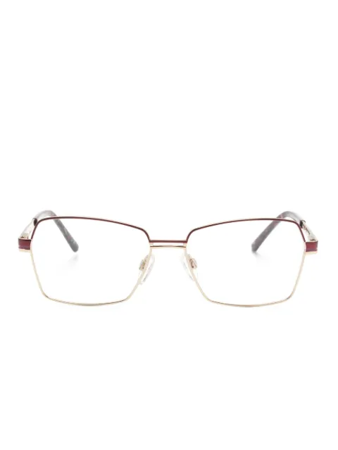 Cazal lentes con armazón geométrica y motivo en zigzag