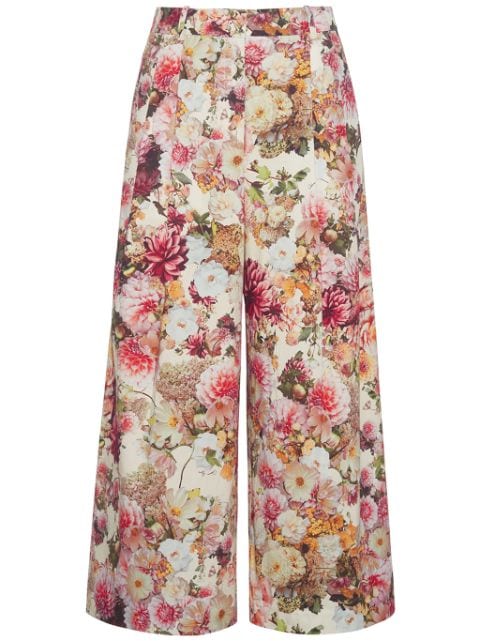 Adam Lippes floral-print culotte trousers