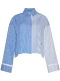 Adam Lippes stripe-print cotton shirt - Blue