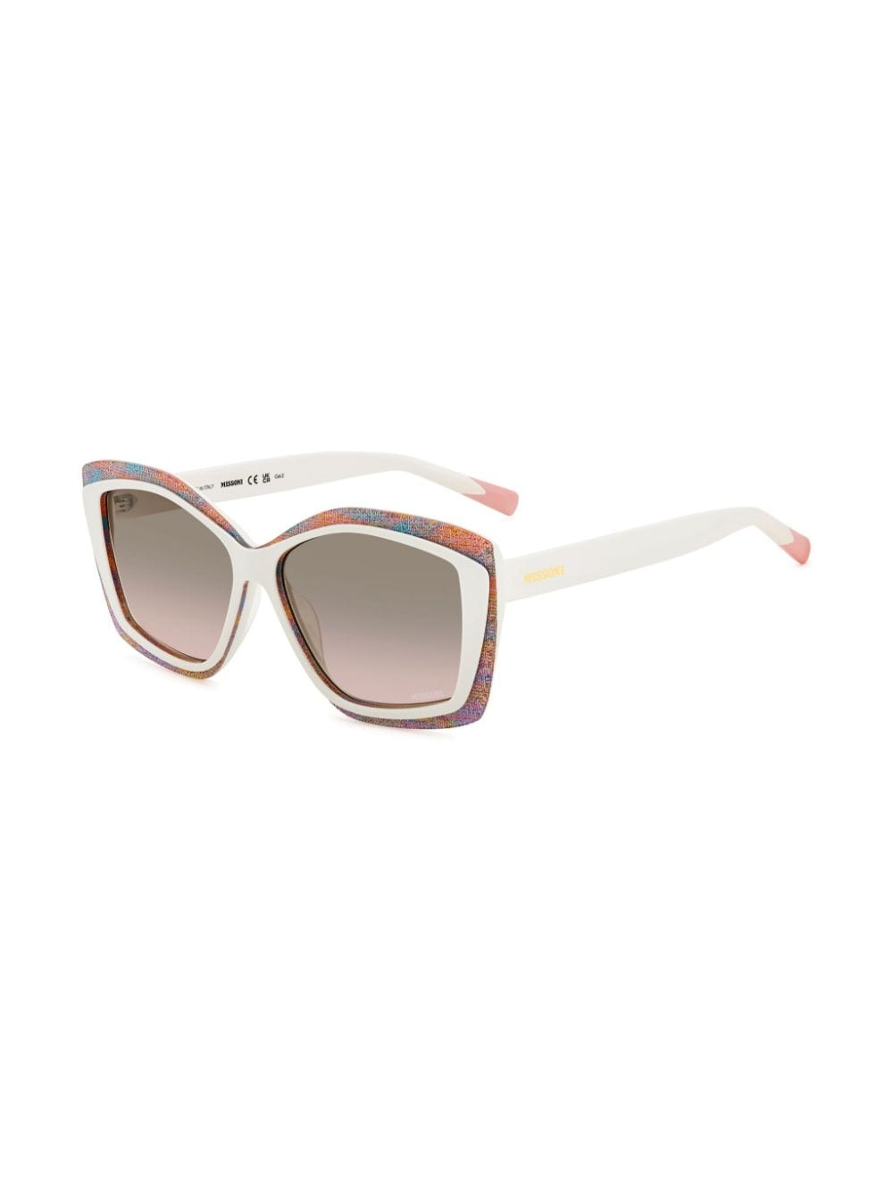 MISSONI EYEWEAR tinted square frame sunglasses - Beige