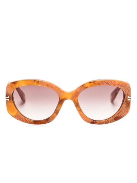 Marc Jacobs Eyewear marbled oval-frame sunglasses Women