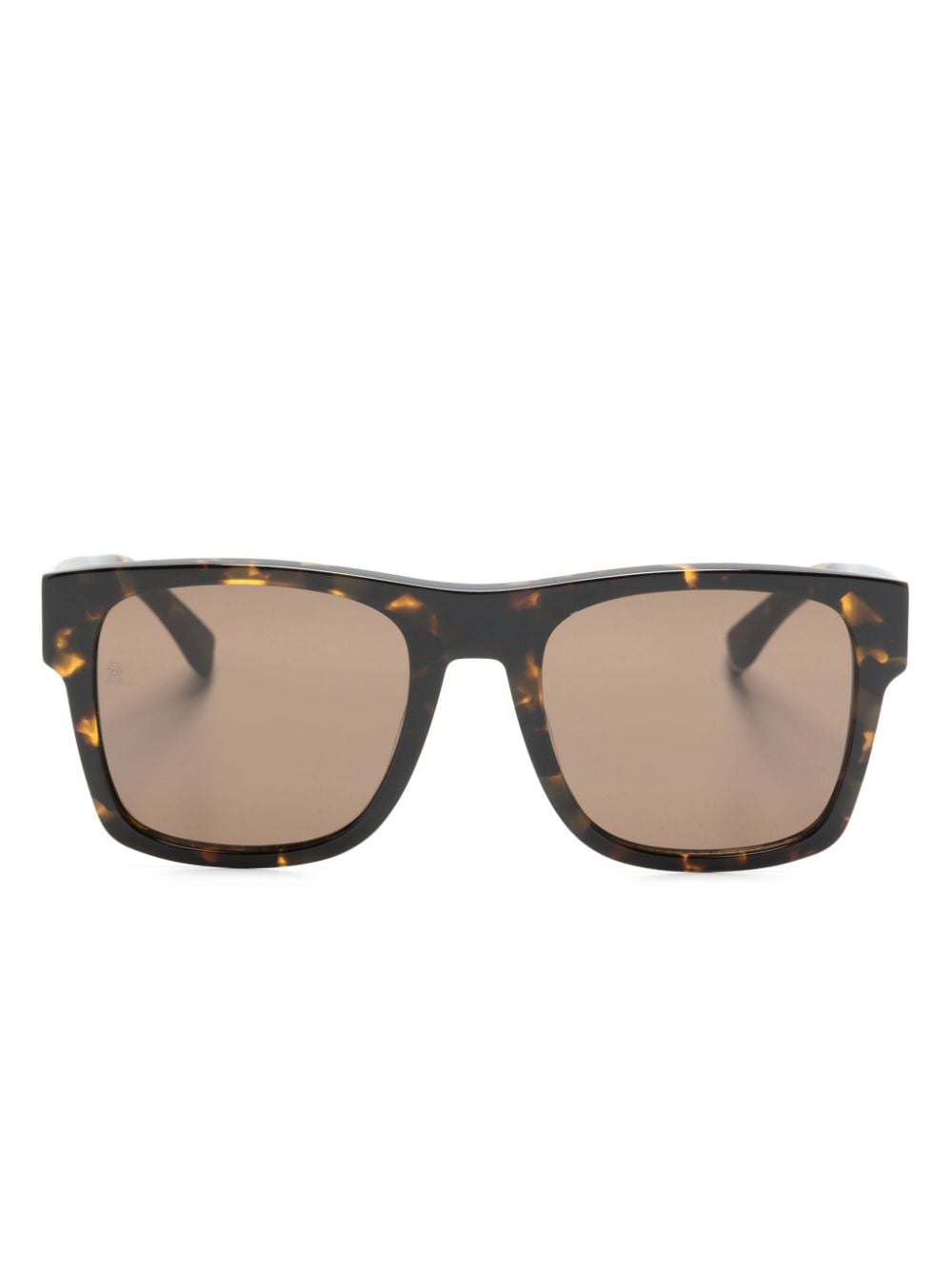 Tommy Hilfiger Tortoiseshell Square-frame Sunglasses In Brown