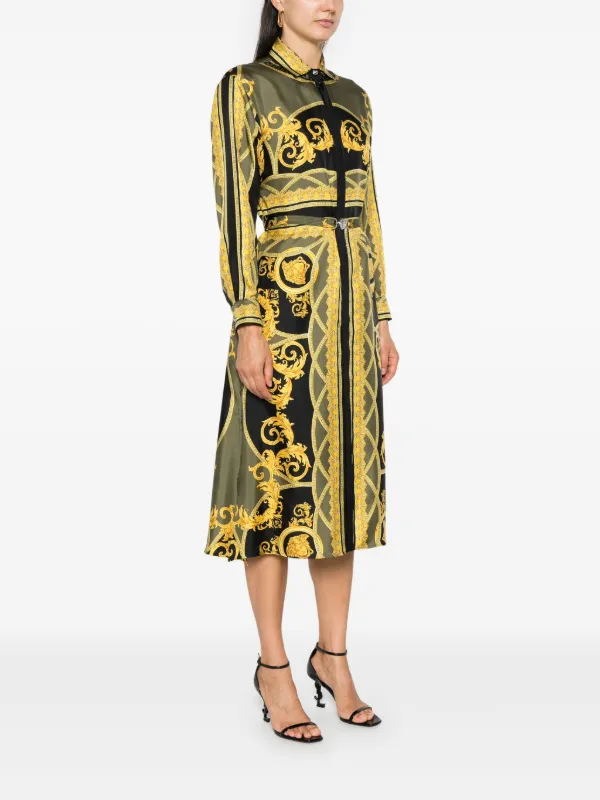 ワンピース VERSACE 'La Coupe des Dieux' dress La Coupe des Dieux Mini Shirt Dress Print | VERSACE US