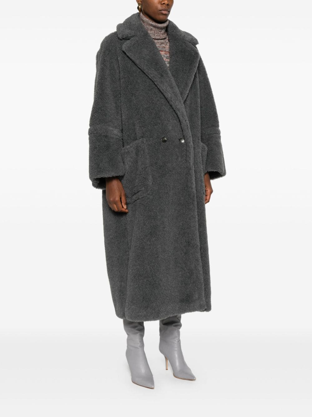 Shop Max Mara Kadiak Coat In Grey