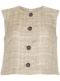 Adam Lippes Remo plaid-check vest - Neutrals