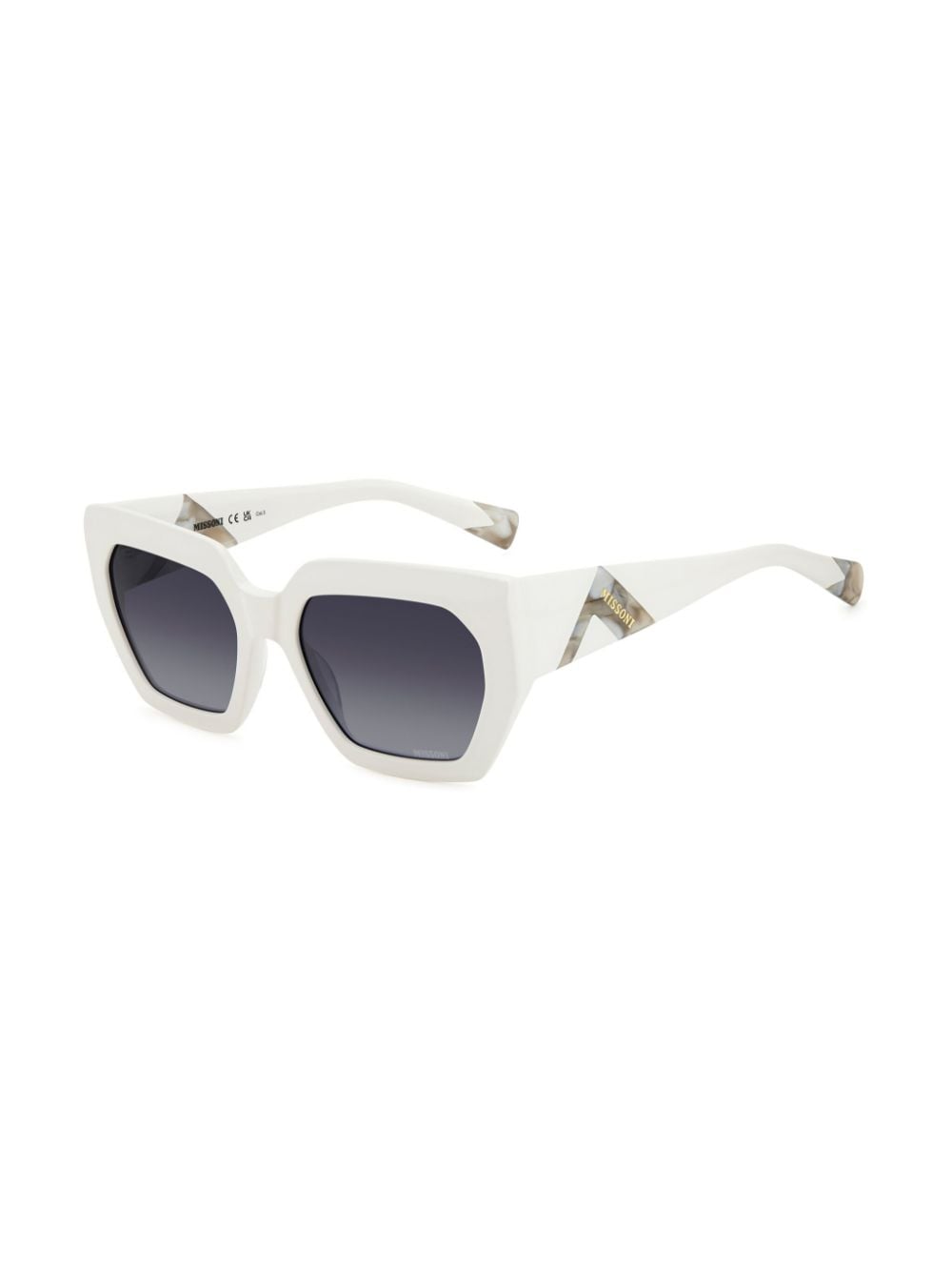 MISSONI EYEWEAR tinted square frame sunglasses - Wit