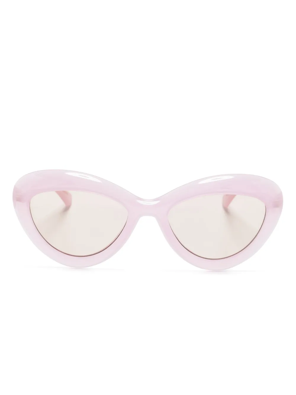 Moschino Eyewear Cat-eye Frame Translucent Sunglasses In 粉色