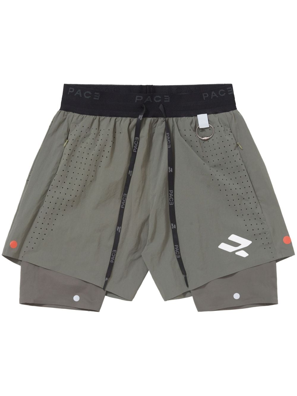 Shop Pace Dt2 Double-layer Shorts In Green