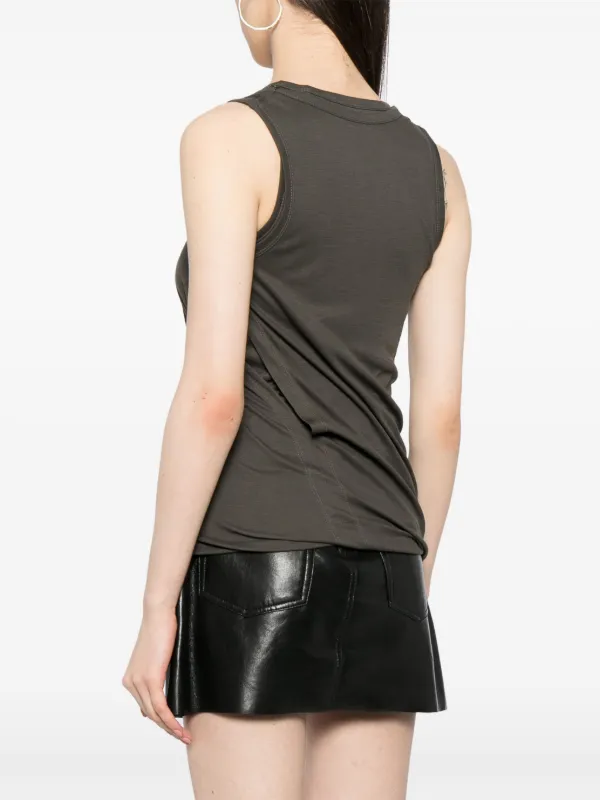 Helmut Lang scoop-neck Tank Top | Green | FARFETCH