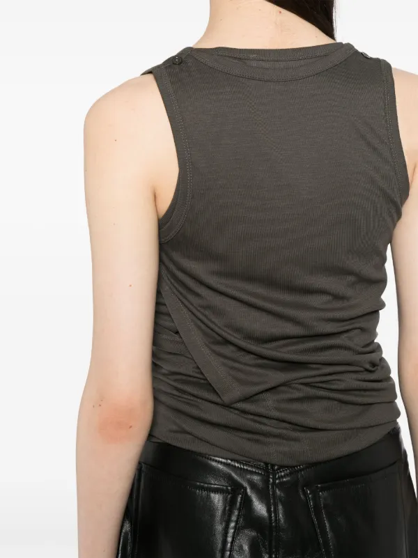Helmut Lang scoop-neck Tank Top | Green | FARFETCH