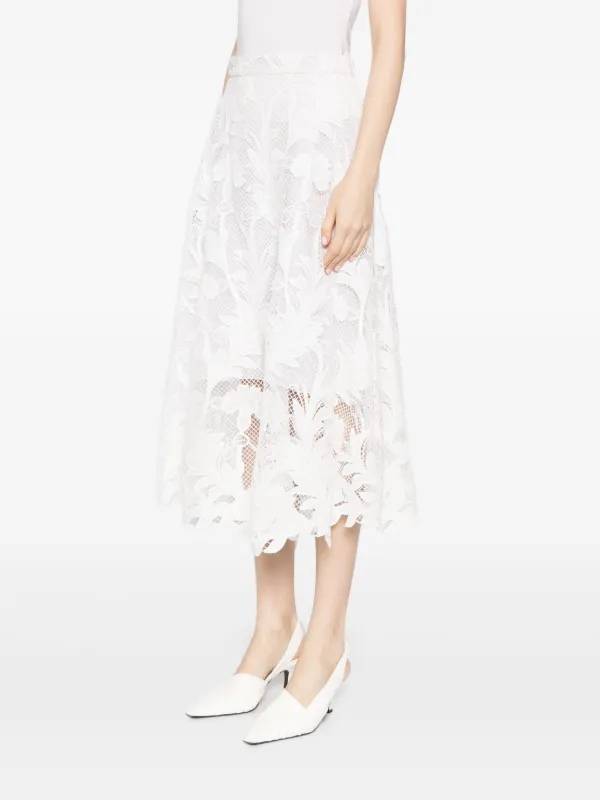 Oscar De La Renta Gardenia レースディテール スカート | ホワイト 