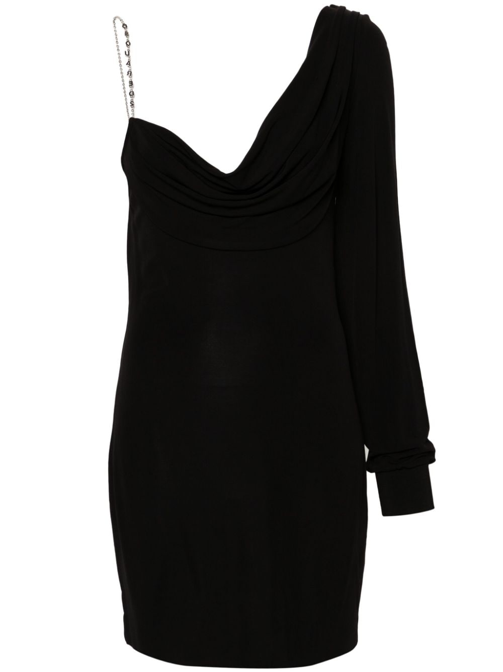 Shop Dsquared2 Chain-detail Crepe Dress In Black