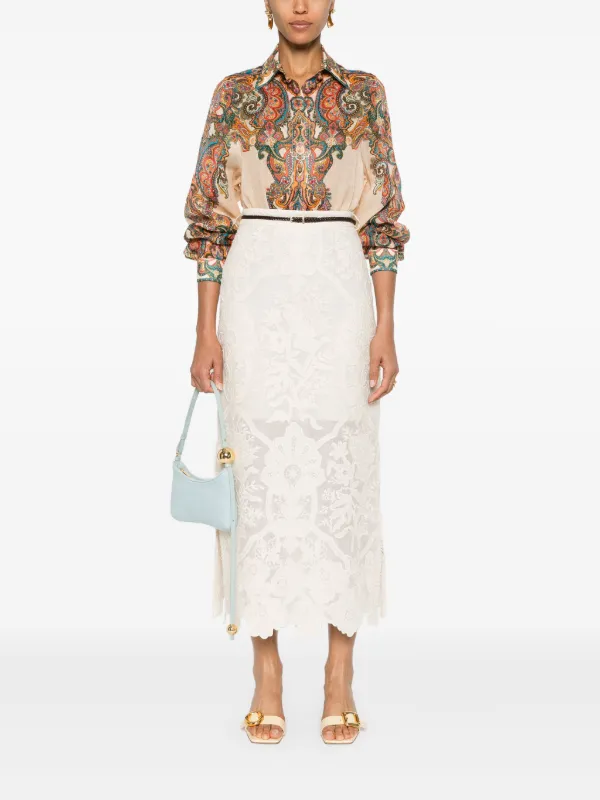 Tシャツ・カットソー Zimmermann Printed ramie oversize Ottie shirt ZIMMERMANN Ottie oversized paisley-print ramie shirt | NET-A
