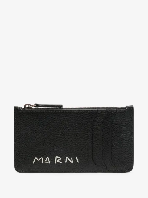 Marni tarjetero con logo bordado