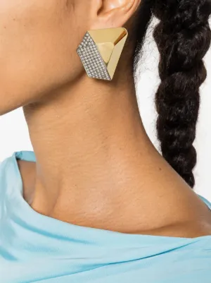 ピアス AMINA MUADDI Embellished l Jeanne Earrings Amina Muaddi Earrings - Etsy