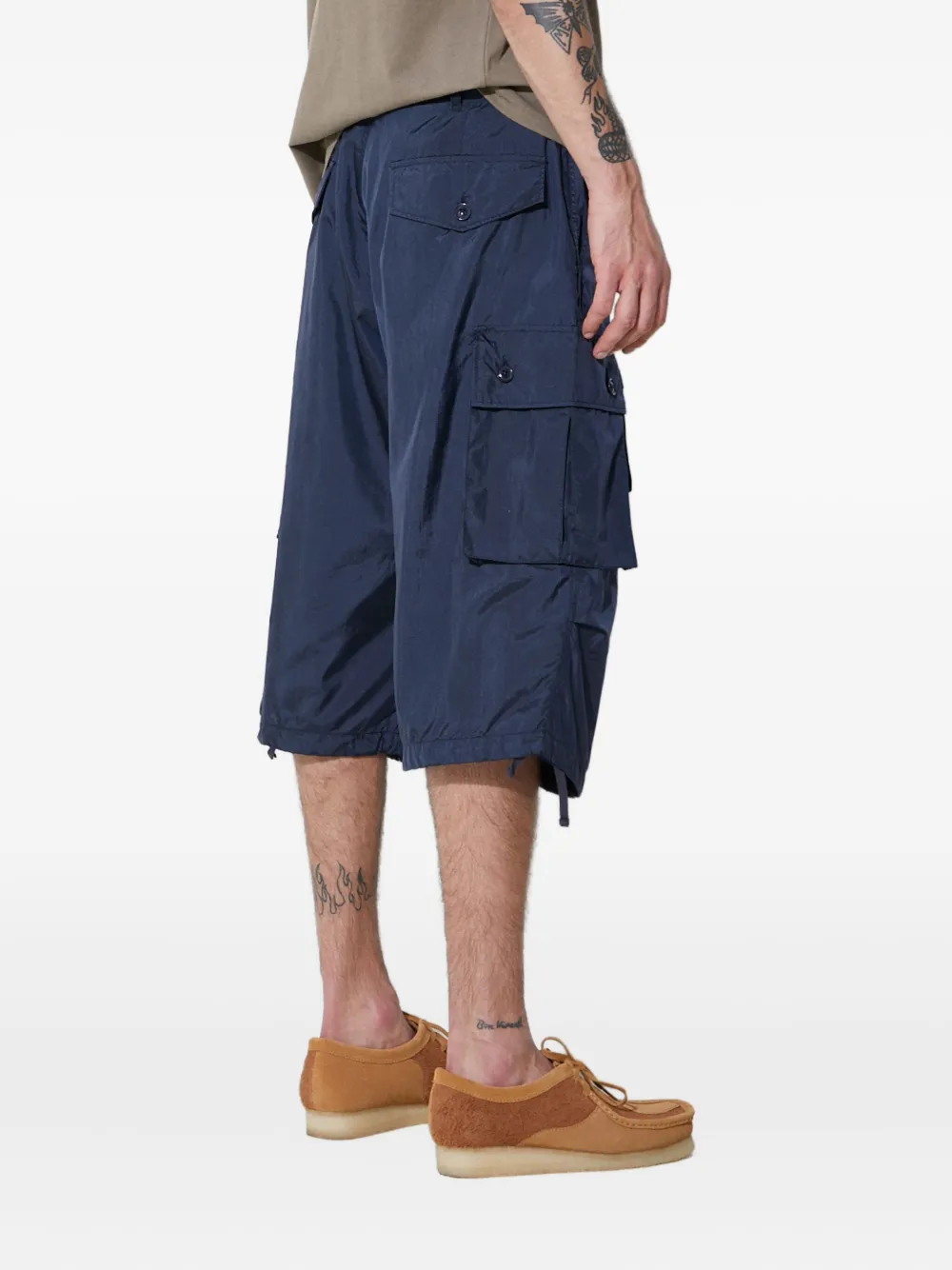 Engineered Garments Cargo Pocket Shorts In Blue