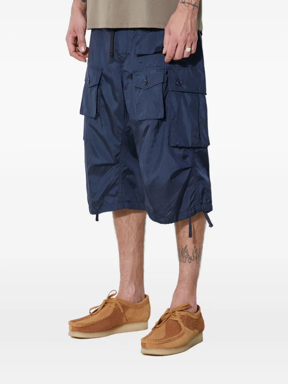 Engineered Garments Cargo Pocket Shorts In Blue