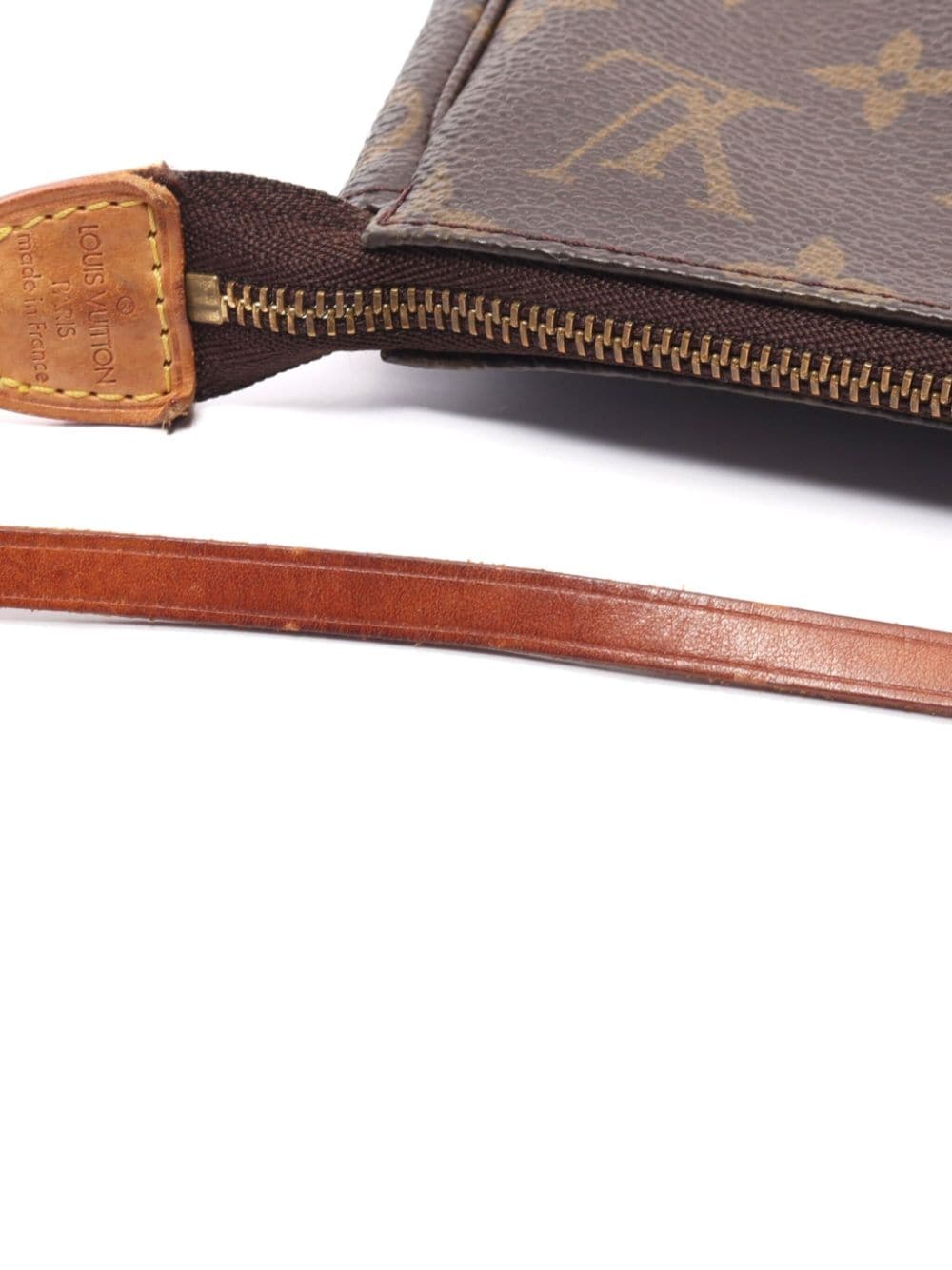 Pre-owned Louis Vuitton 2000 Pochette Accessoires Clutch Bag In Brown