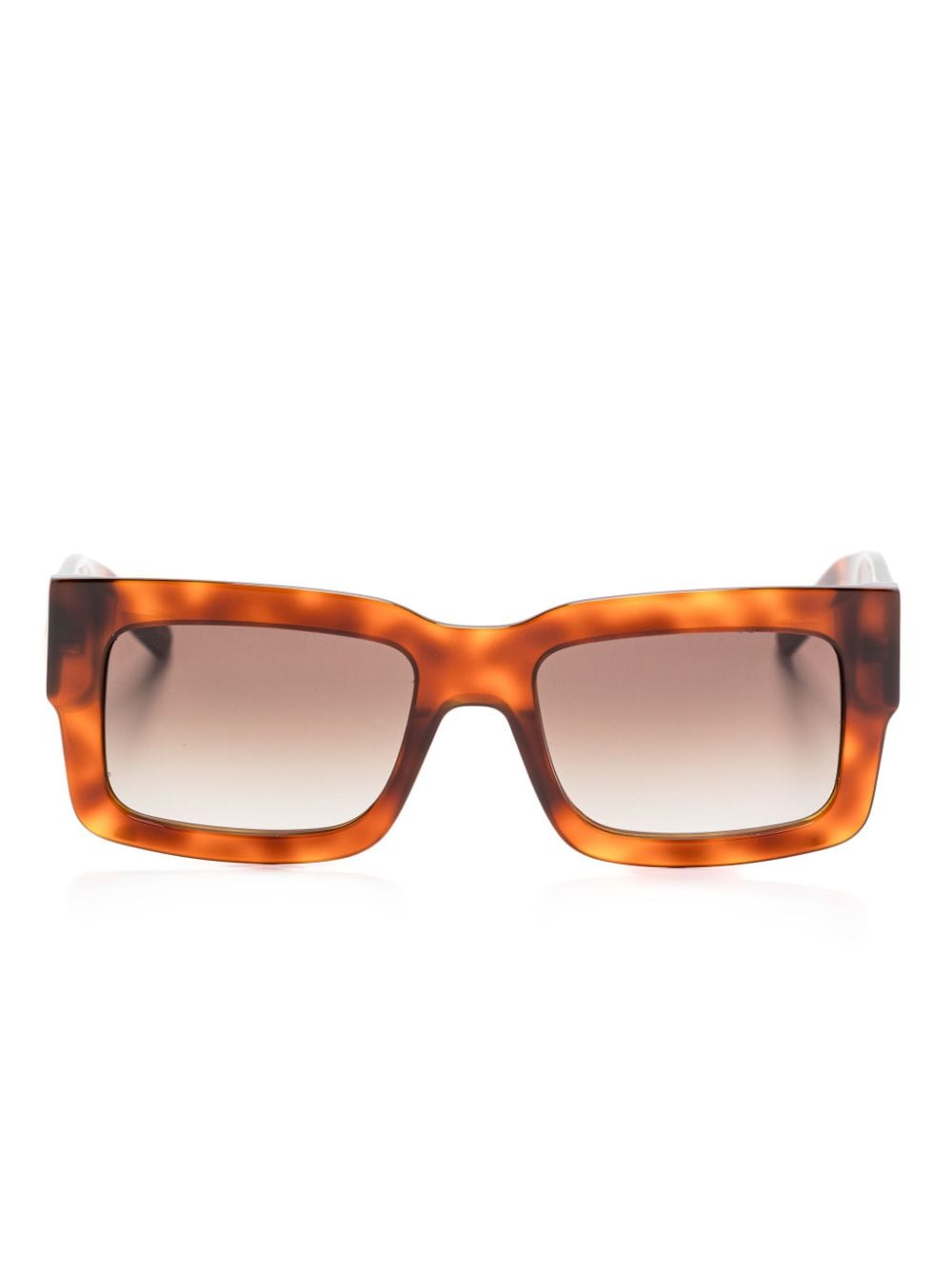 Hugo Boss Tortoiseshell Rectangle-frame Sunglasses In Brown