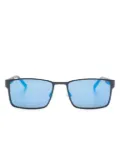 Tommy Hilfiger rectangle-frame matte sunglasses - Blue