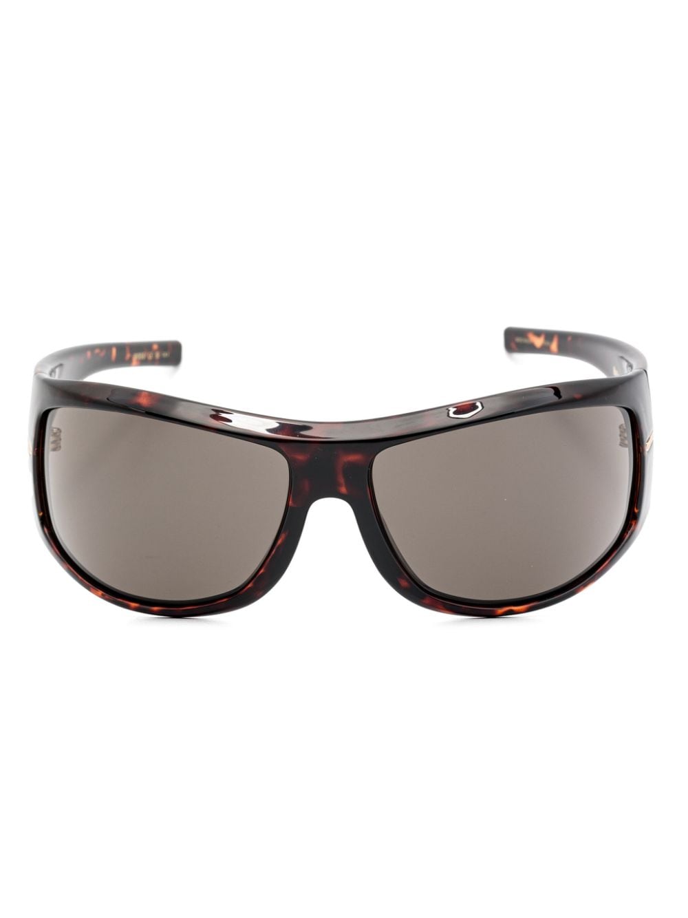 Hugo Boss Oversized Biker-frame Sunglasses In Brown