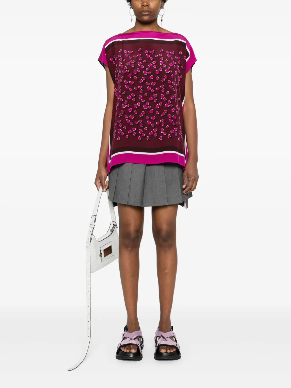 Gucci Pre-Owned heart-print silk blouse | Image 2