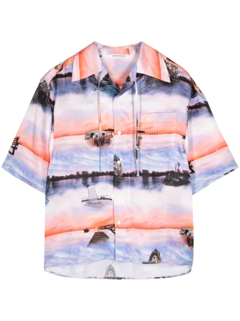 Wood Wood Charlie Holiday-print shirt