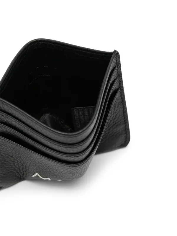 Marni logo-embroidered Leather Card Holder | Black | FARFETCH PH